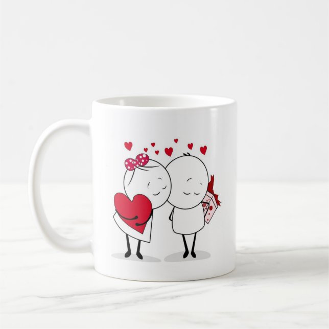 Cute Valentine’s Day Coffee Mug Kaffeetasse (Links)