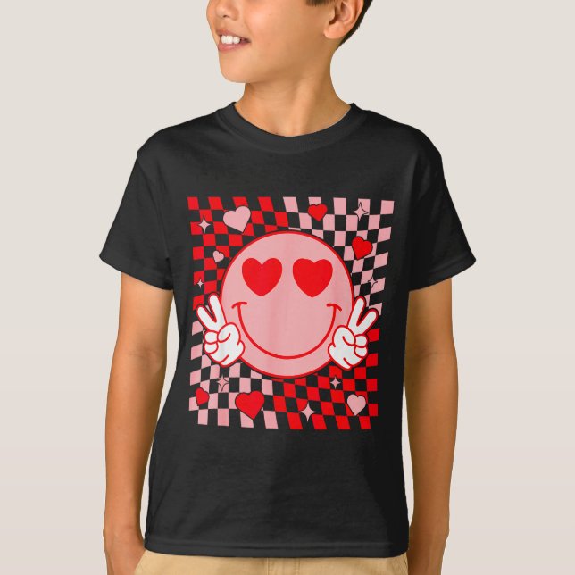 Cute Valentine Vibes Groovy Valentine Day Men Wome T-Shirt (Vorderseite)
