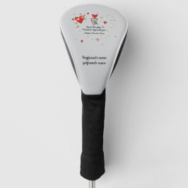 Cute Valentine's day couple hearts custom Golf Headcover