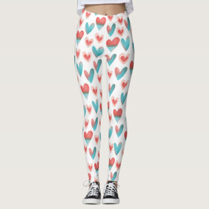 Cute Valentines Jour Coeur Leggings