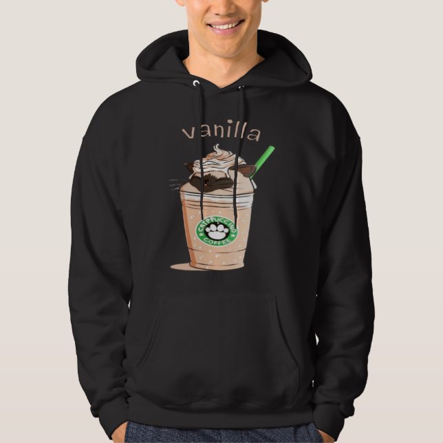 Cute Vanilla Brown Cat Animals Pet Catpuccino Coff Hoodie (Vorderseite)