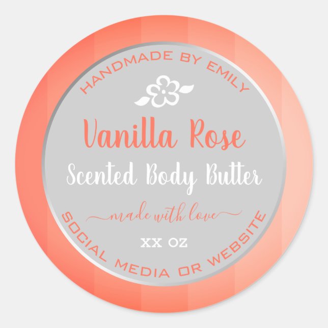 Cute Vanilla Rose Pink Produit Packaging Étiquette (Devant)