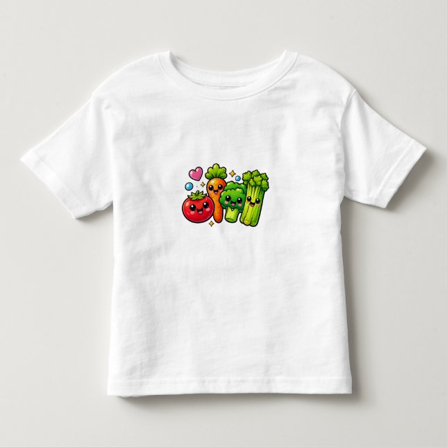 Cute Vegetables Y2K Toddler T-Shirt (Devant)