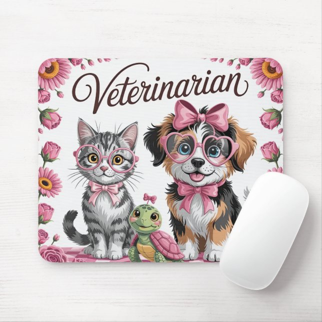 Cute Veterinarian Mousepad (Mit Mouse)