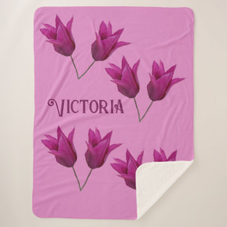 Cute Victoria nom rose tulip fleurs couverture