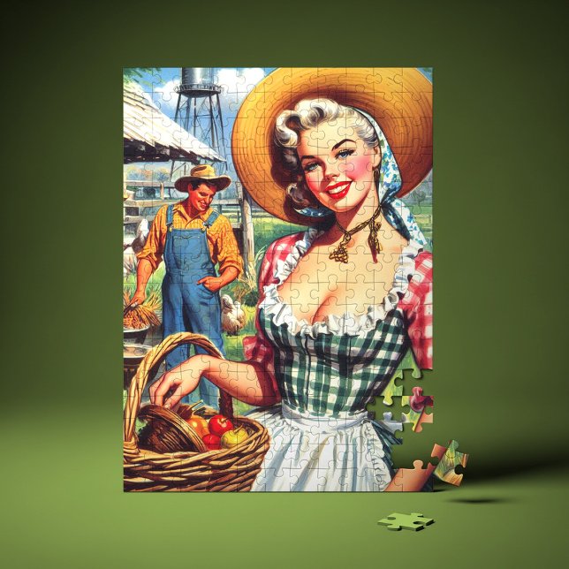 Cute Vintage Farmer Pinup (Von Creator hochgeladen)