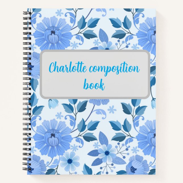 Cute vintage floral notebook  notizbuch (Vorderseite)