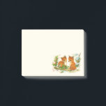 Cute Vintage Foxes Retro Christmas Post-it Klebezettel<br><div class="desc">Sticky Noten mit einem reizenden zeichn von einem Paar Füchse mit einem freundlichen Vogel in der Nähe. Umgeben von Pinienbäumen und anderen Winterpflanzen.</div>