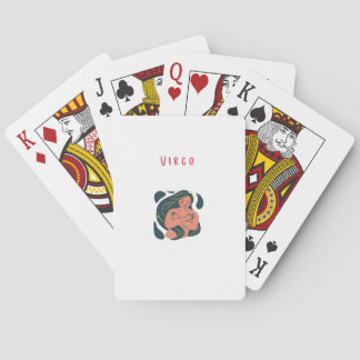 Cute Virgo, zodiac, star sign print Spielkarten