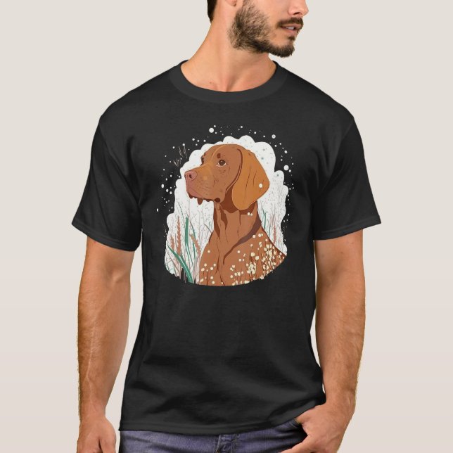 Cute Vizsla Dog on Vizsla Lover_3 T-Shirt (Vorderseite)