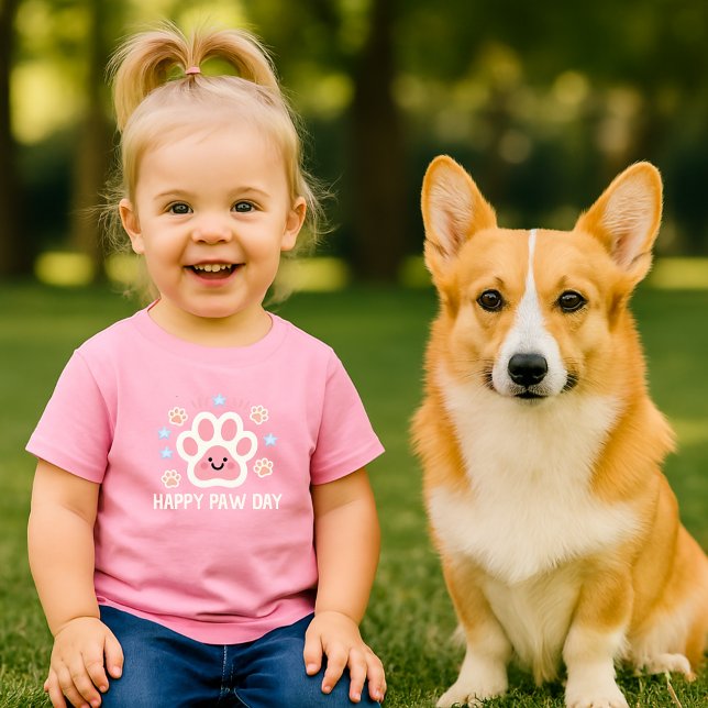 cute  watercolor Happy paw day  Baby T-shirt (Von Creator hochgeladen)
