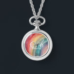 Cute Watercolor Personalized Rainbow Necklace   Armbanduhr<br><div class="desc">Brighten your look with these cute watercolor rainbow necklace,  featuring a soft,  hand-painted design. Personalize them with your name or monogram for a playful and stylish accessory that’s uniquely yours. A perfect gift for kids,  teens,  or anyone who loves color and custom flair!</div>