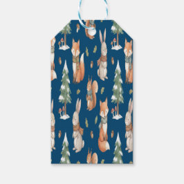 Cute Watercolor Woodland Animals Geschenkanhänger