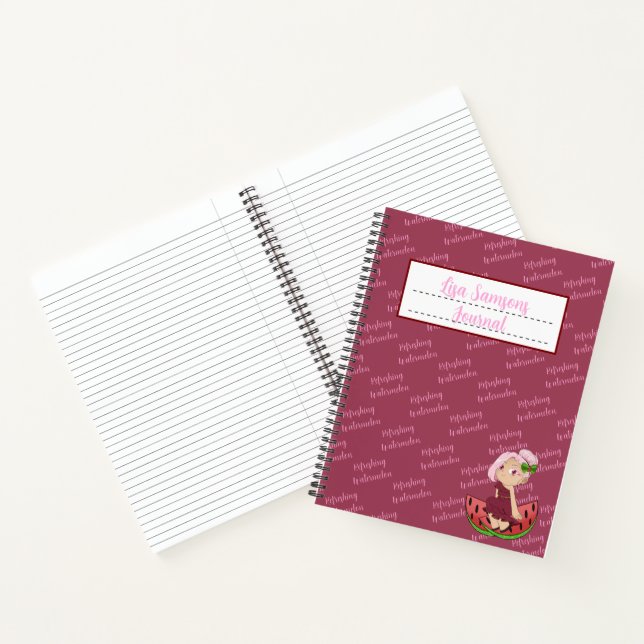Cute Watermelon Chibi Journal Spiral Notebook (Intérieur)