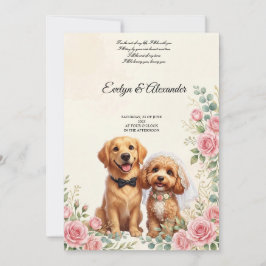 Cute Wedding Dogs Einladung