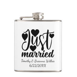 Cute Wedding inspiration add names date  Flachmann