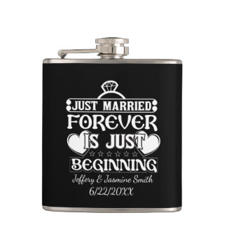 Cute Wedding inspiration add names date  Flachmann