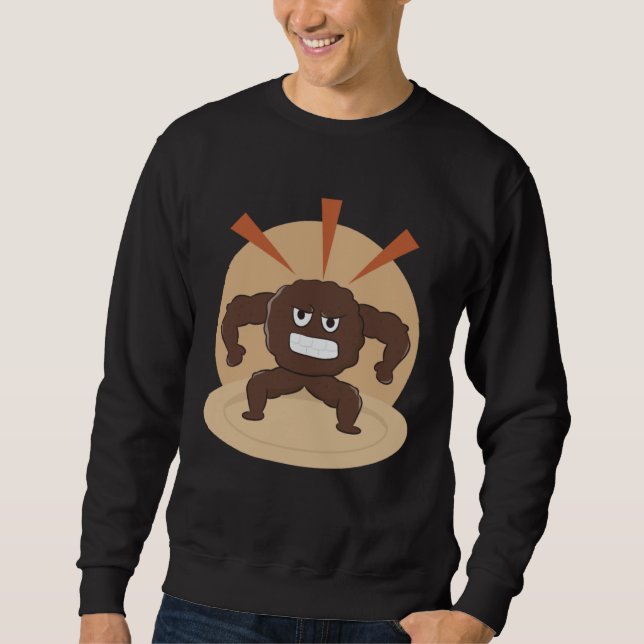 Cute Weightlifting Falafel Muscles Bodybuilding Gy Sweatshirt (Vorderseite)