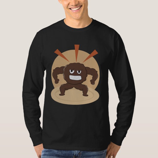 Cute Weightlifting Falafel Muscles Bodybuilding Gy T-Shirt (Vorderseite)