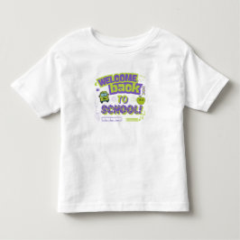 Cute Welcome Back To School Purple Green Kleinkind T-shirt