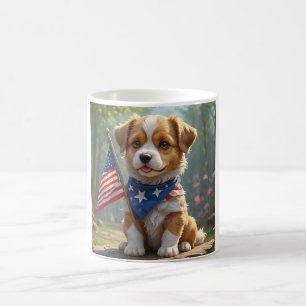 Cute Welpe 4. Juli Cup Kaffeetasse