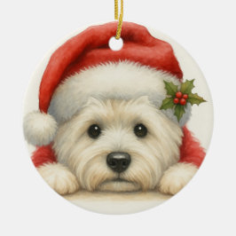 Cute Westie Keramik Ornament