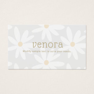 Cute Whimsical Grey Daisy Floral