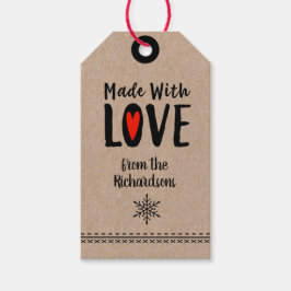 Cute Whimsical Made With Love  Geschenkanhänger