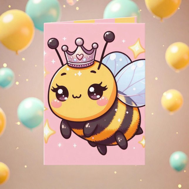 Cute Whimsical Queen Bee Baby Shower Announcement  (Créateur téléchargé)