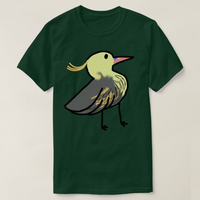 cute whistling heron T-Shirt (Design vorne)