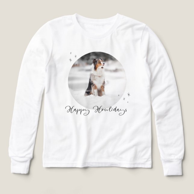 Cute White Kids Long Sleeve T-Shirt with Custom De (Design Vorderseite)