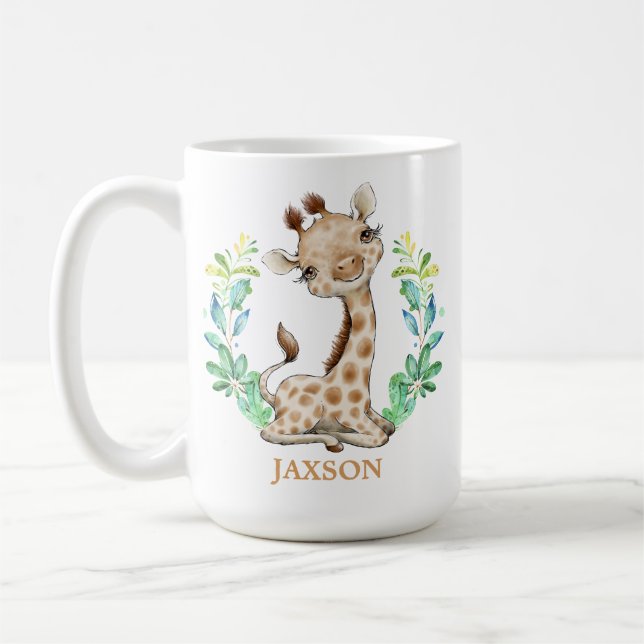 Cute Wild One Safari Animal Birthday Coffee Mug (Gauche)