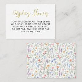 Cute Wildflower Pattern Enclosure Card Begleitkarte