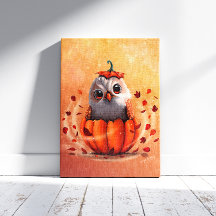 Cute Wildlife Of An Owl's Echo: Autumn's Guardian