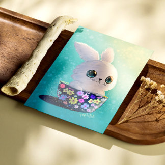 Cute Wildlife Of Spring Guardian: Bunny in Bloom Fotodruck