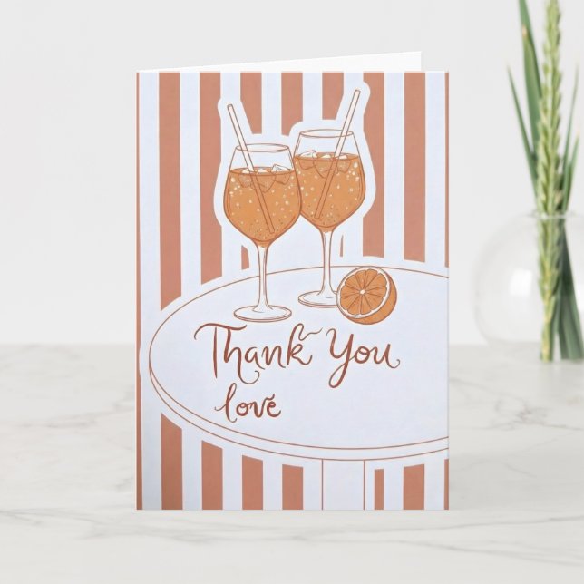 Cute Wine Lover Gift Thank You Love Bridesmaid Karte (Vorderseite)
