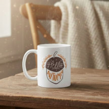 Cute winter - Autumn mug - Acorn mug