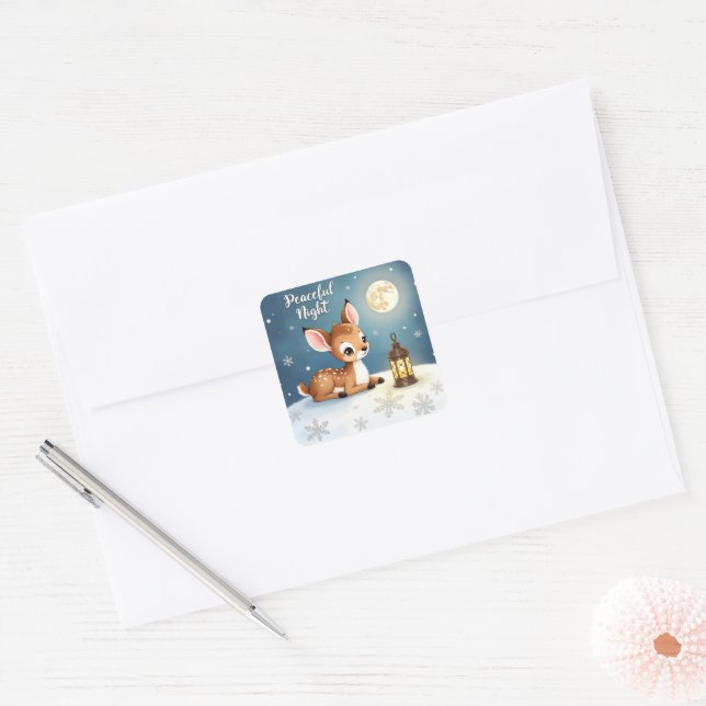 Cute Winter Deer Sticker (Enveloppe)