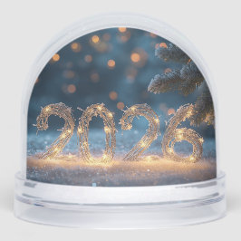 cute winter fox happy new year 2026 schneekugeln