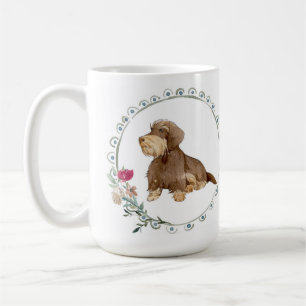Cute Wirehair Dachshund tasse en céramique