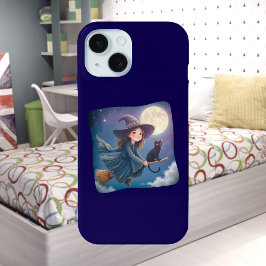 Cute Witch With Cat iPhone / iPad case