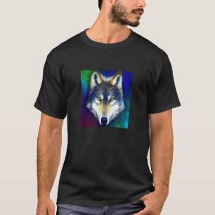 Cute Wolf Artistic Watercolour Wolves T-Shirt