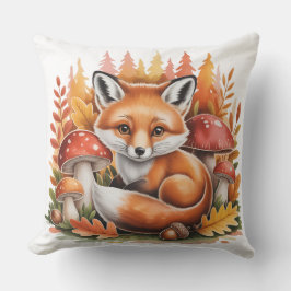 Cute woodland fox cottagecore  kissen