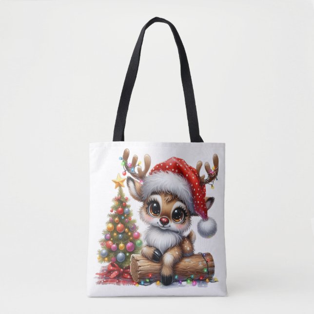 Cute Xmas Reindeer Tasche (Vorderseite)