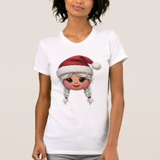 Cute Yarn Christmas Girl Face – Cozy Knit T-Shirt
