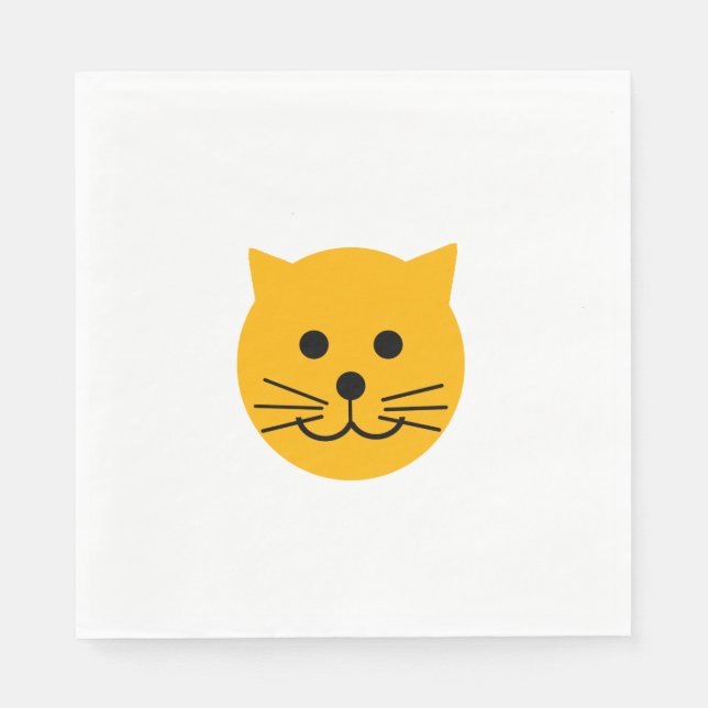 Cute yellow cat serviette (Vorderseite)