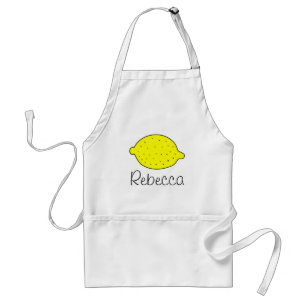 Cute yellow lemon kitchen apron for women schürze