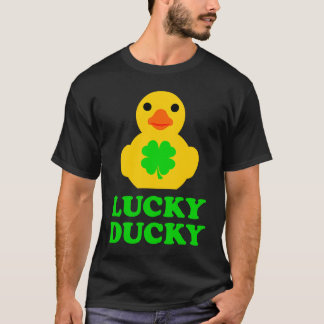 Cute Yellow Rubber Duck Four Leaf C St Patrick's D T-Shirt