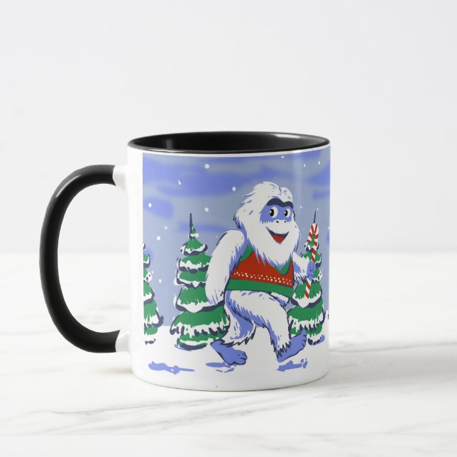 Cute yeti christmas in forest tasse (Links)