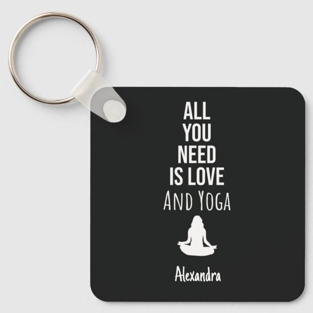 Cute Yoga Gifts For Yogi Lover Personalized Schlüsselanhänger (Vorderseite)